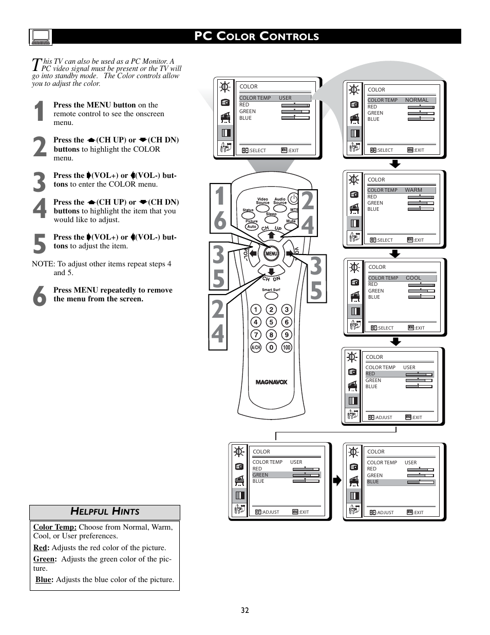 Pc c | Philips Magnavox 15MF200V/37 User Manual | Page 32 / 40