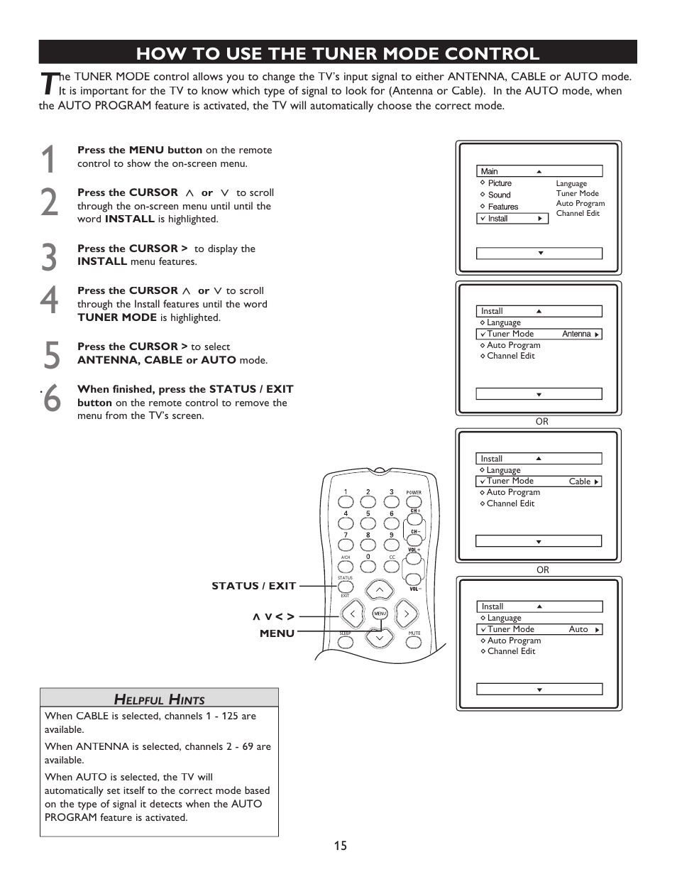 Philips Magnavox 20MT4405 User Manual | Page 15 / 34