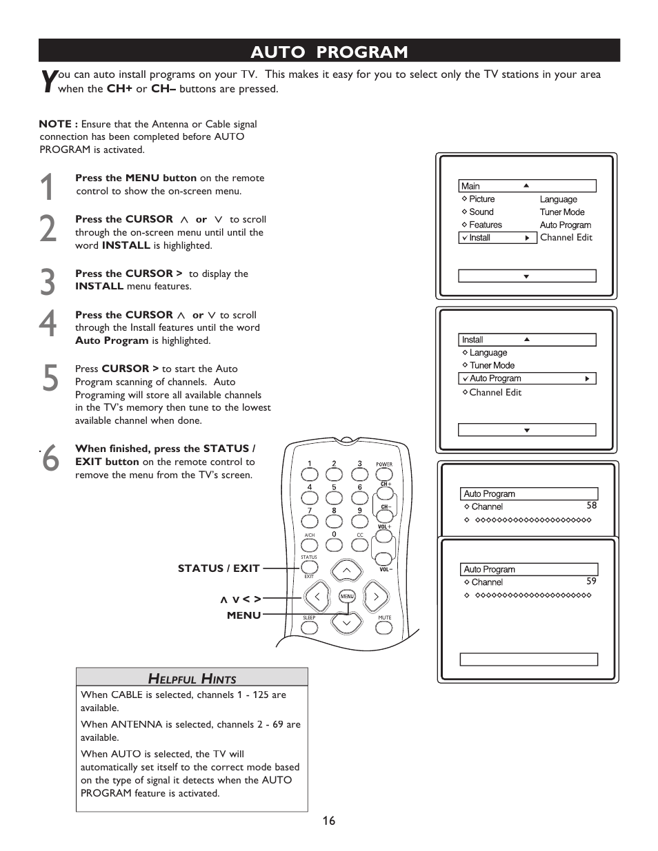 Philips Magnavox 20MT4405 User Manual | Page 16 / 34