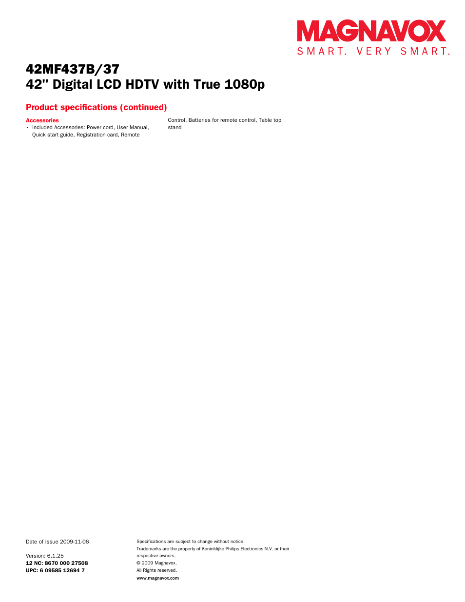 Philips Magnavox 42MF437B User Manual | Page 3 / 3