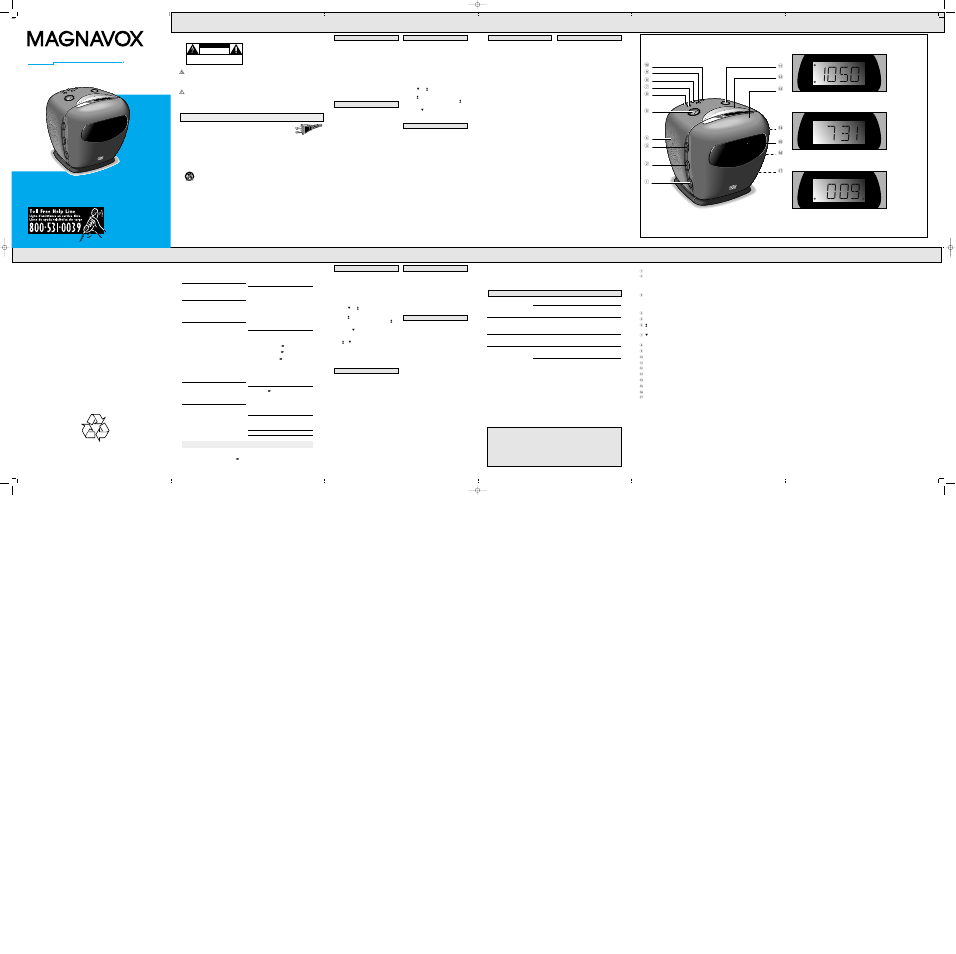 Philips Magnavox AJ 3140 User Manual | 2 pages