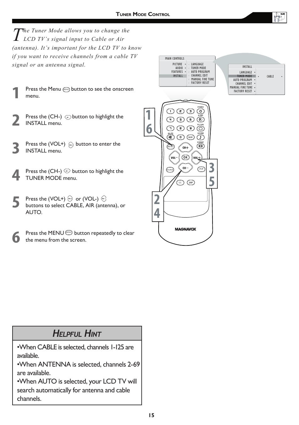 Philips Magnavox 15MF/20MF User Manual | Page 15 / 38