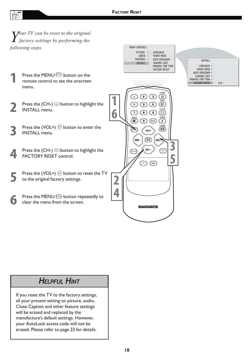 Philips Magnavox 15MF/20MF User Manual | Page 18 / 38