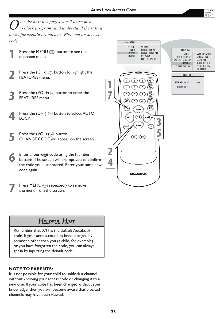 Philips Magnavox 15MF/20MF User Manual | Page 23 / 38