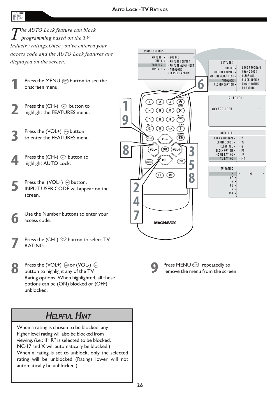 Philips Magnavox 15MF/20MF User Manual | Page 26 / 38