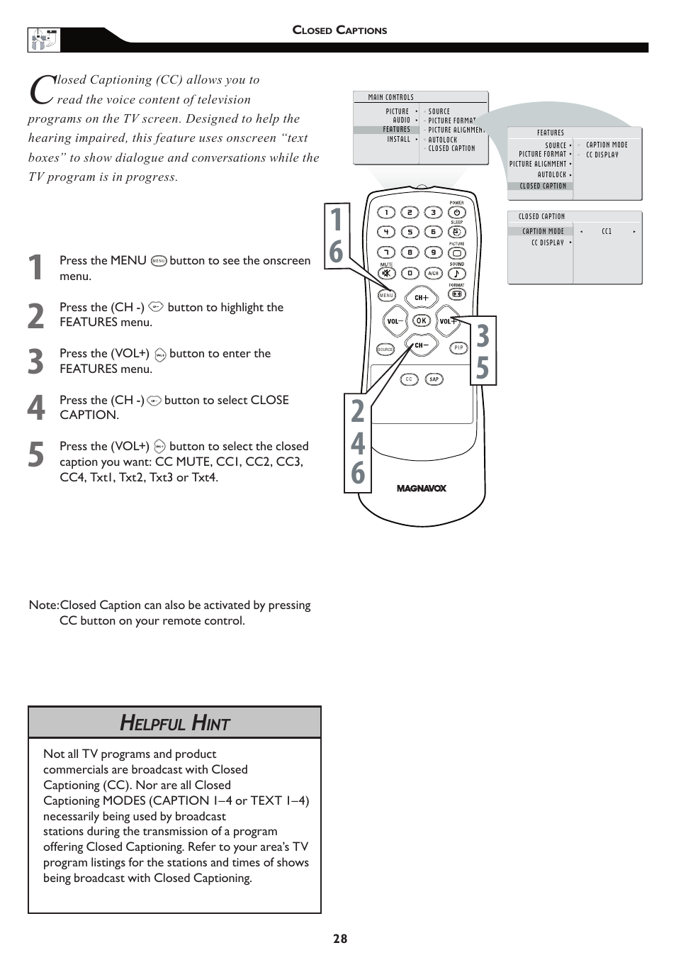 Philips Magnavox 15MF/20MF User Manual | Page 28 / 38