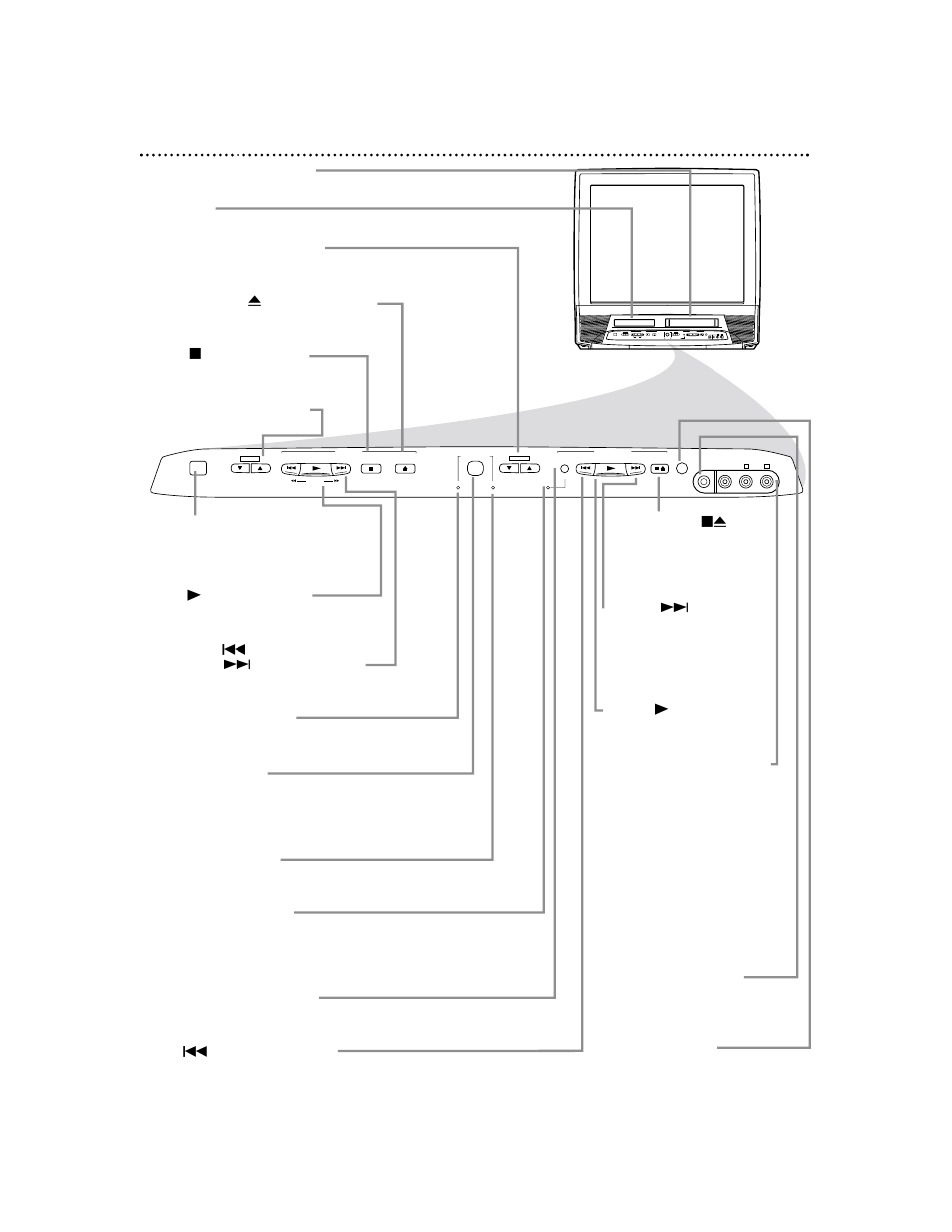 16 front panel | Philips Magnavox 27MDTR10S User Manual | Page 16 / 76