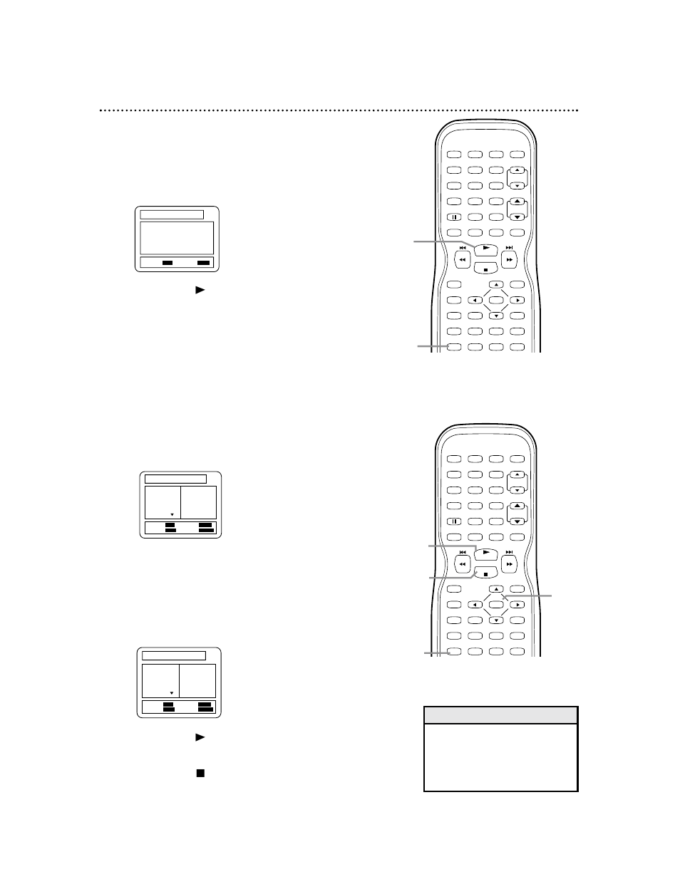 64 random mp3 playback, mp3 programs, Helpful hints mp3 programs, Random mp3 playback | Press play b to play the tracks in random order, Press play b to play the program, Press stop c to stop playing the program | Philips Magnavox 27MDTR10S User Manual | Page 64 / 76