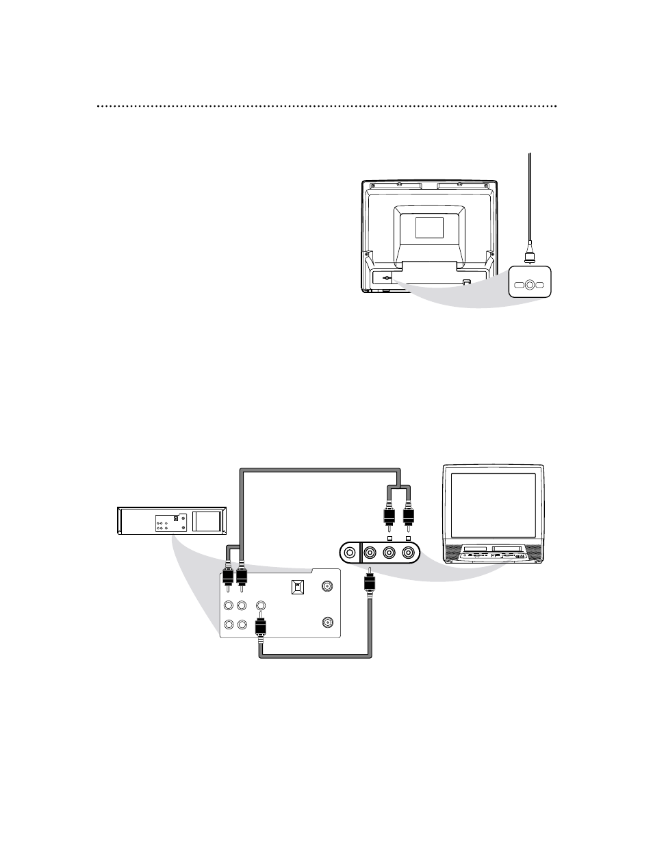 Hooking up the tv/vcr/dvd (cont’d) 9, Before you turn on the tv/vcr/dvd, go to page 11 | Philips Magnavox 27MDTR10S User Manual | Page 9 / 76