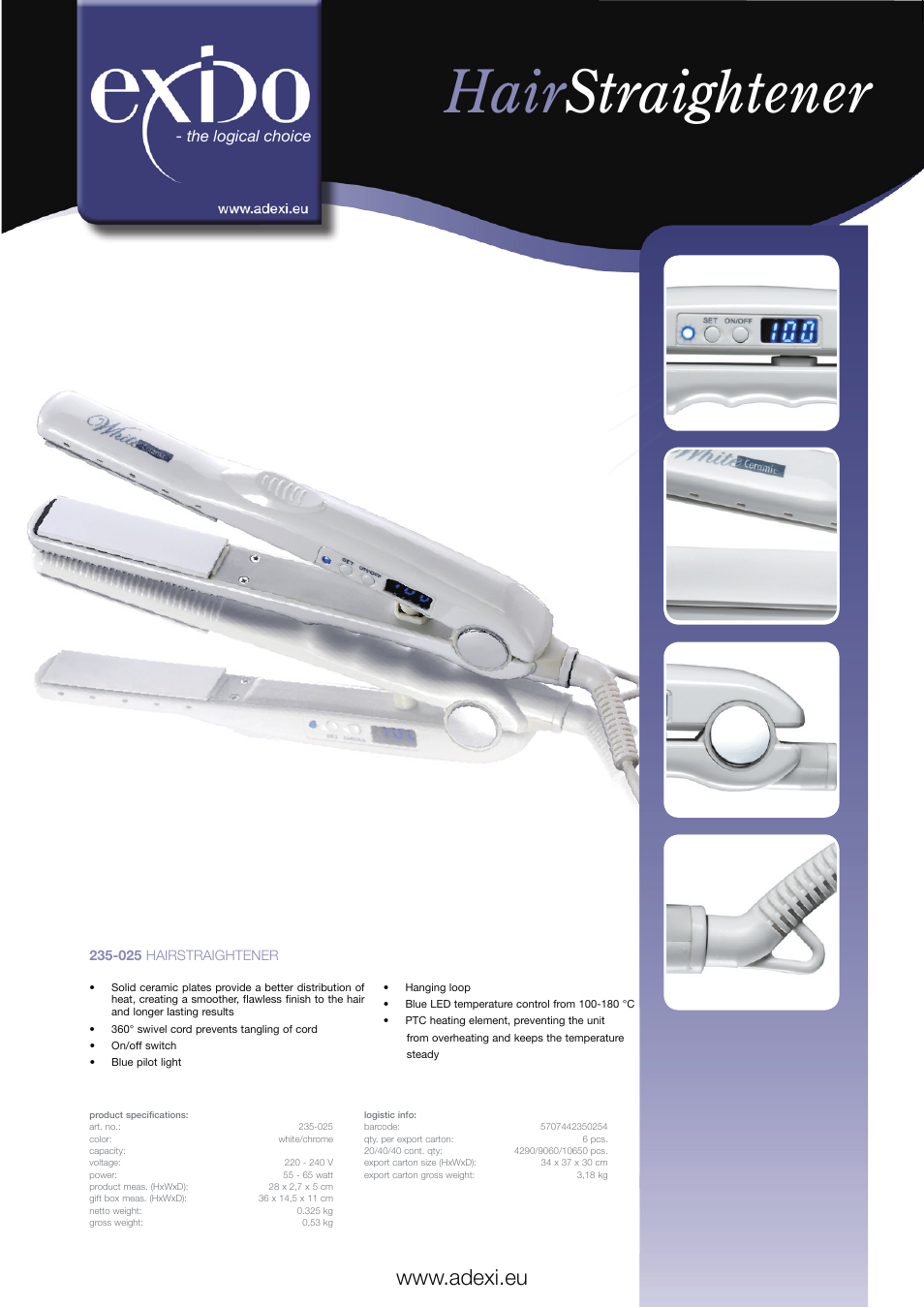 Melissa Hair Straightener 235-025 User Manual | 1 page