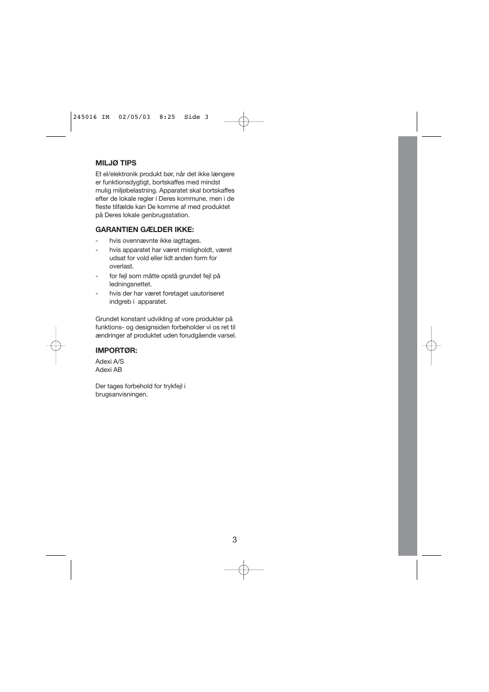 Melissa Black Series User Manual | Page 3 / 17
