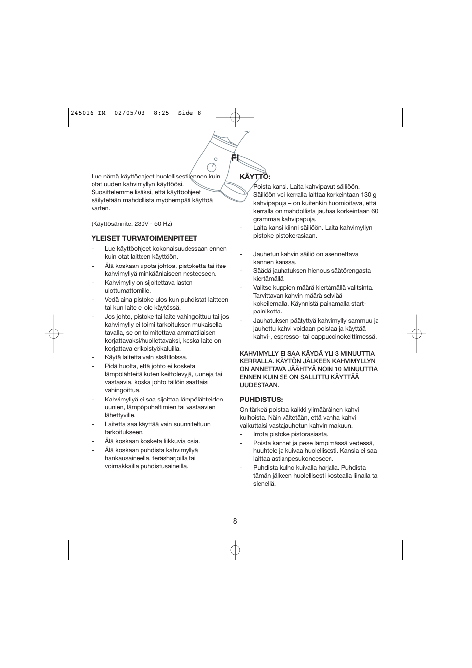 Melissa Black Series User Manual | Page 8 / 17