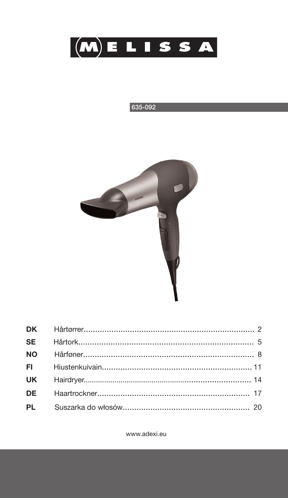 Melissa 635-092 User Manual | 25 pages