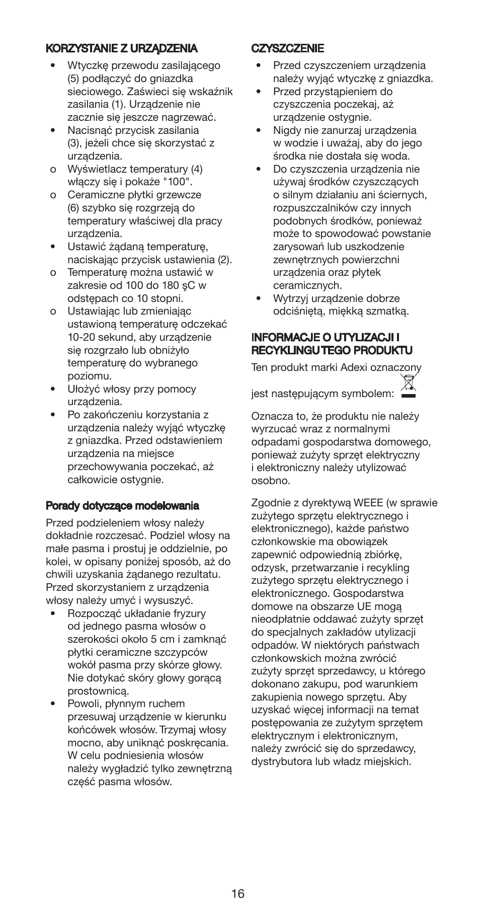 Melissa 235-012 User Manual | Page 16 / 18