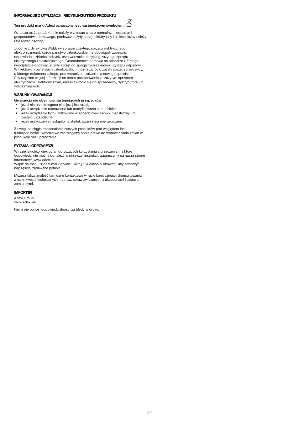 Melissa 253-021 User Manual | Page 24 / 25