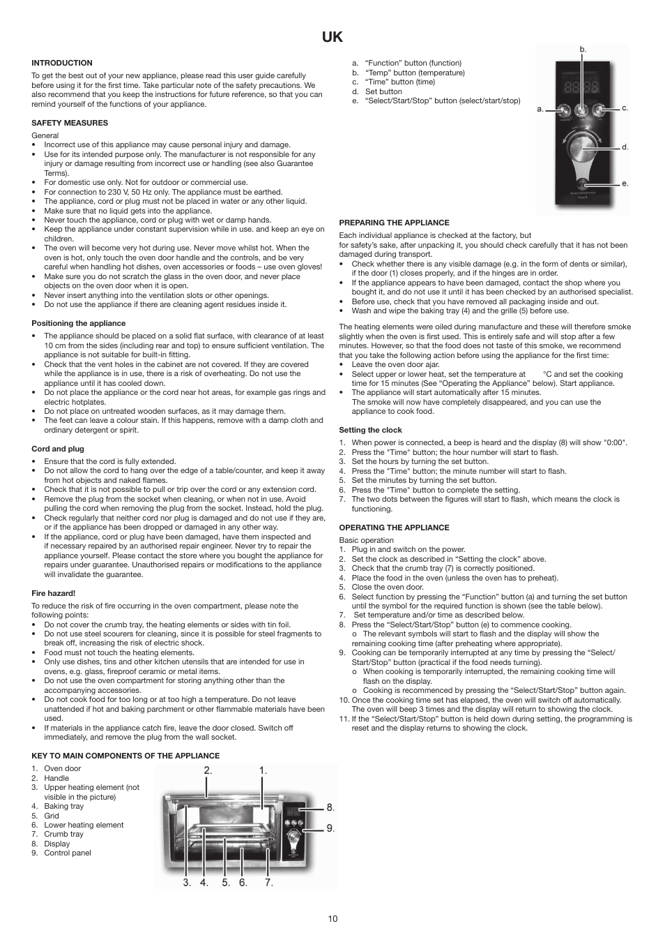 Melissa Mini Oven 251-008 User Manual | Page 10 / 18