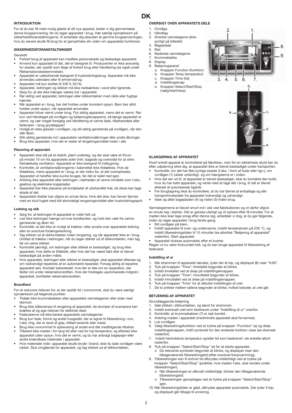 Melissa Mini Oven 251-008 User Manual | Page 2 / 18