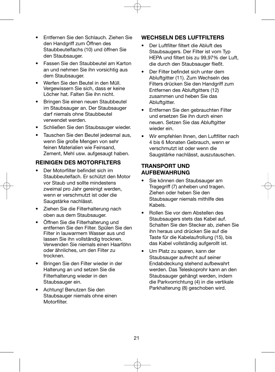 Melissa 740-109 User Manual | Page 21 / 27
