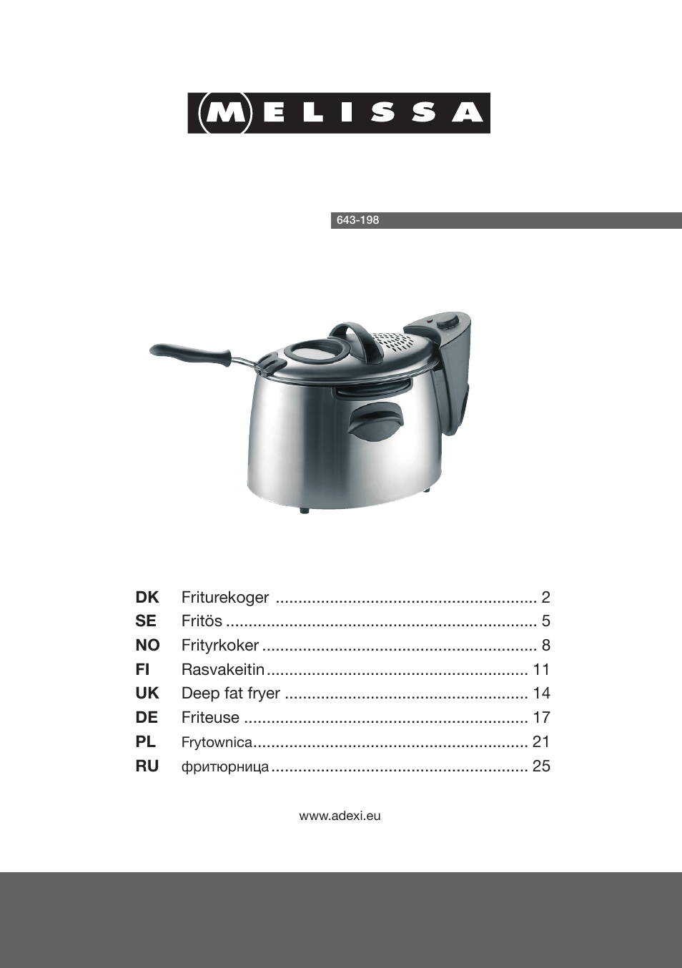 Melissa 643-198 User Manual | 28 pages