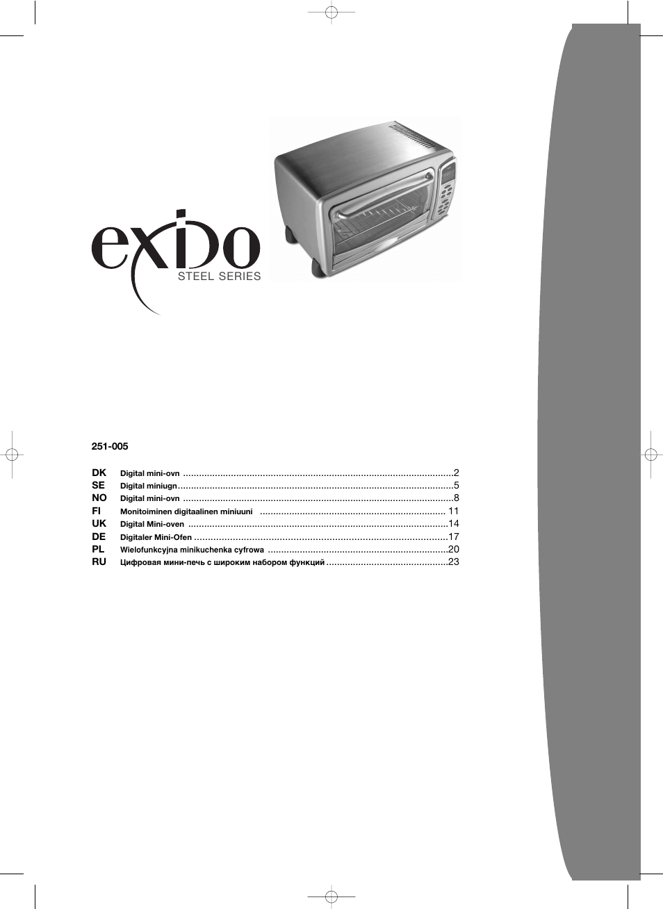 Melissa Digital Mini-Oven 251-005 User Manual | 25 pages