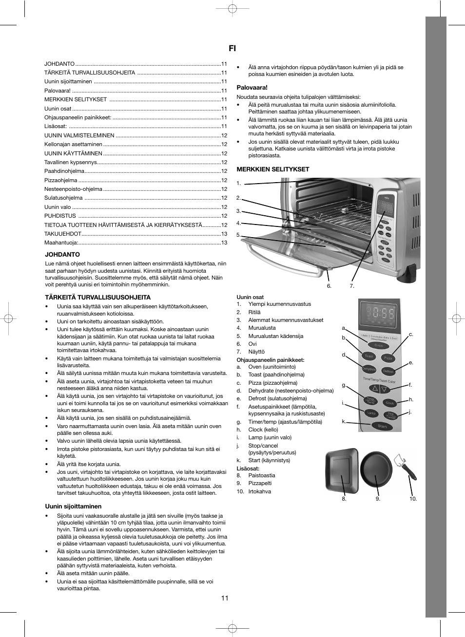 Melissa Digital Mini-Oven 251-005 User Manual | Page 11 / 25