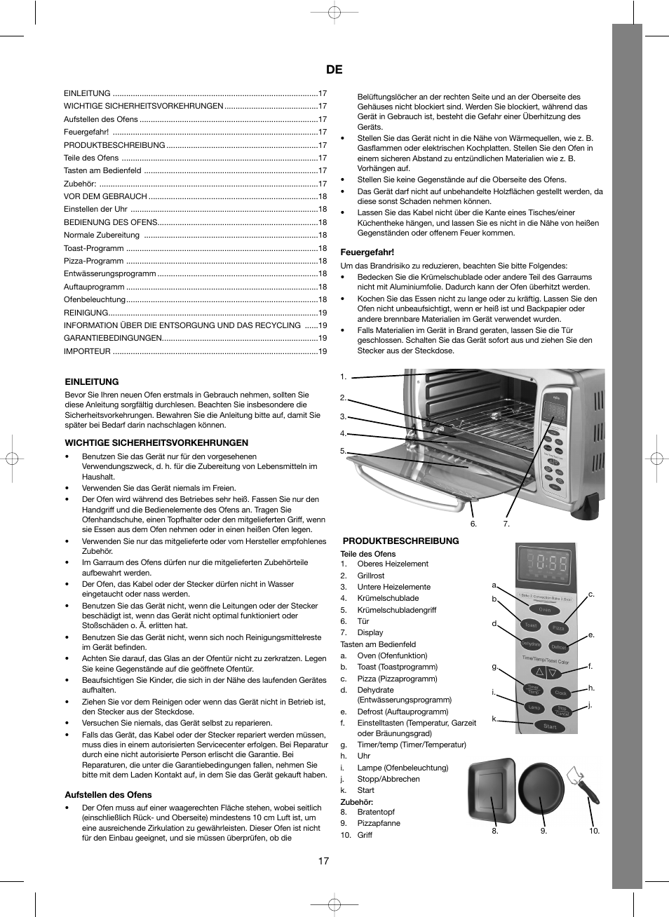 Melissa Digital Mini-Oven 251-005 User Manual | Page 17 / 25