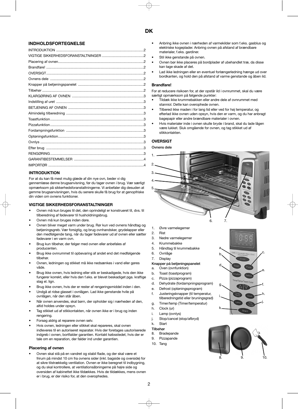 Melissa Digital Mini-Oven 251-005 User Manual | Page 2 / 25