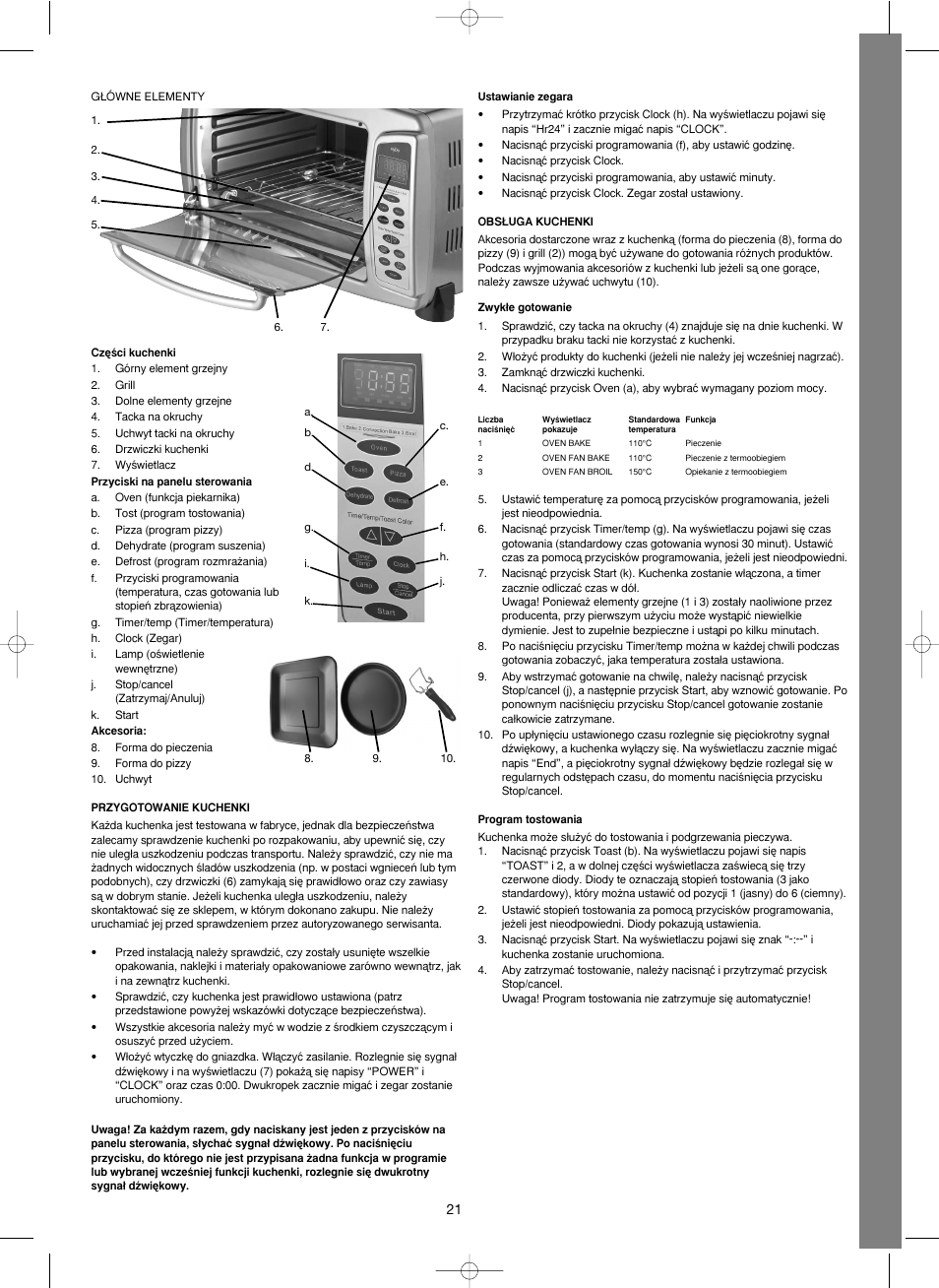Melissa Digital Mini-Oven 251-005 User Manual | Page 21 / 25