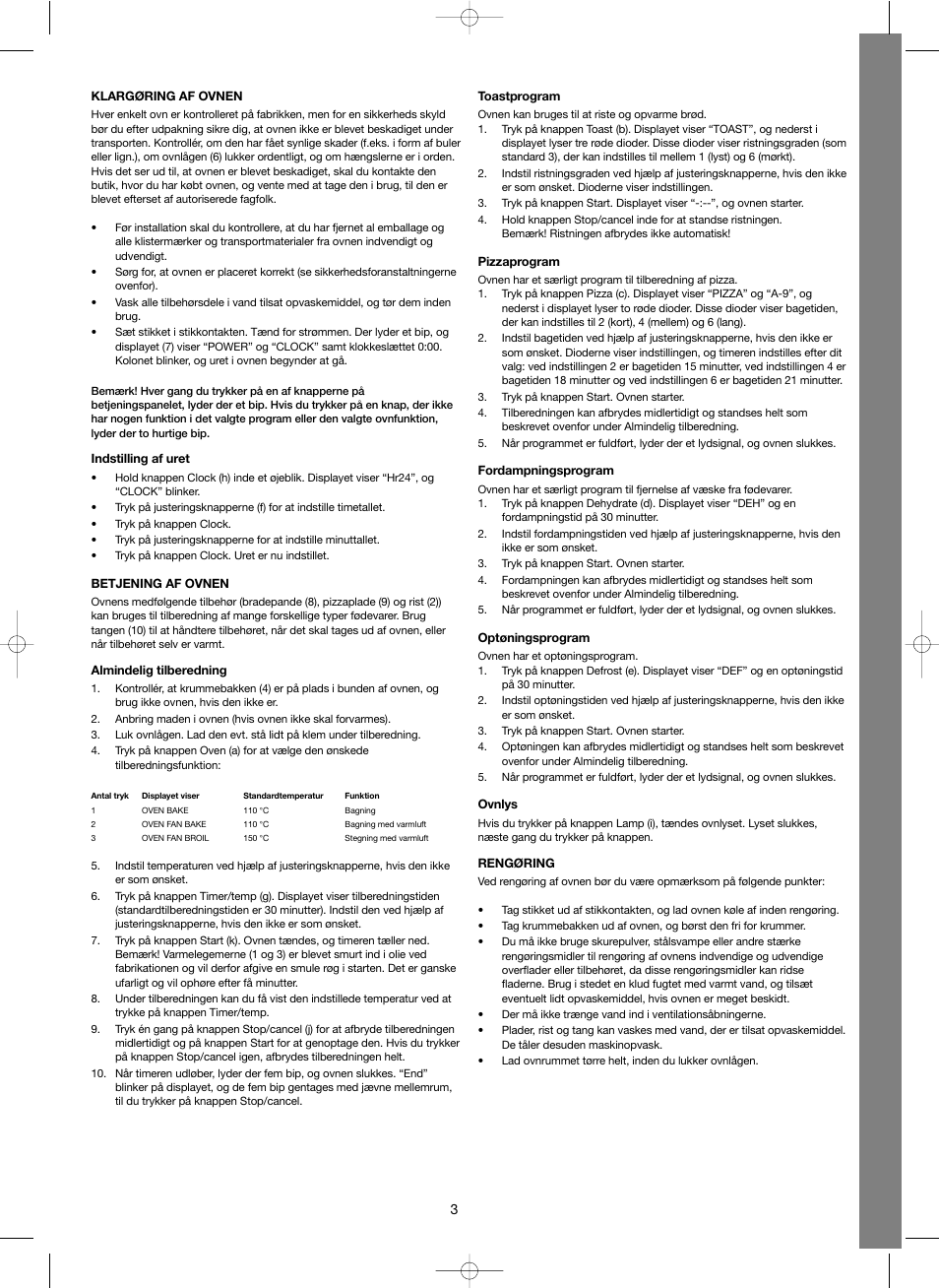 Melissa Digital Mini-Oven 251-005 User Manual | Page 3 / 25