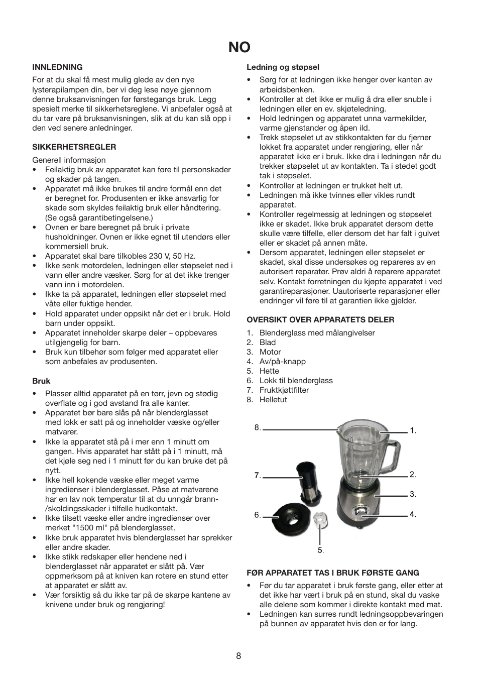 Melissa 246-035 User Manual | Page 8 / 23