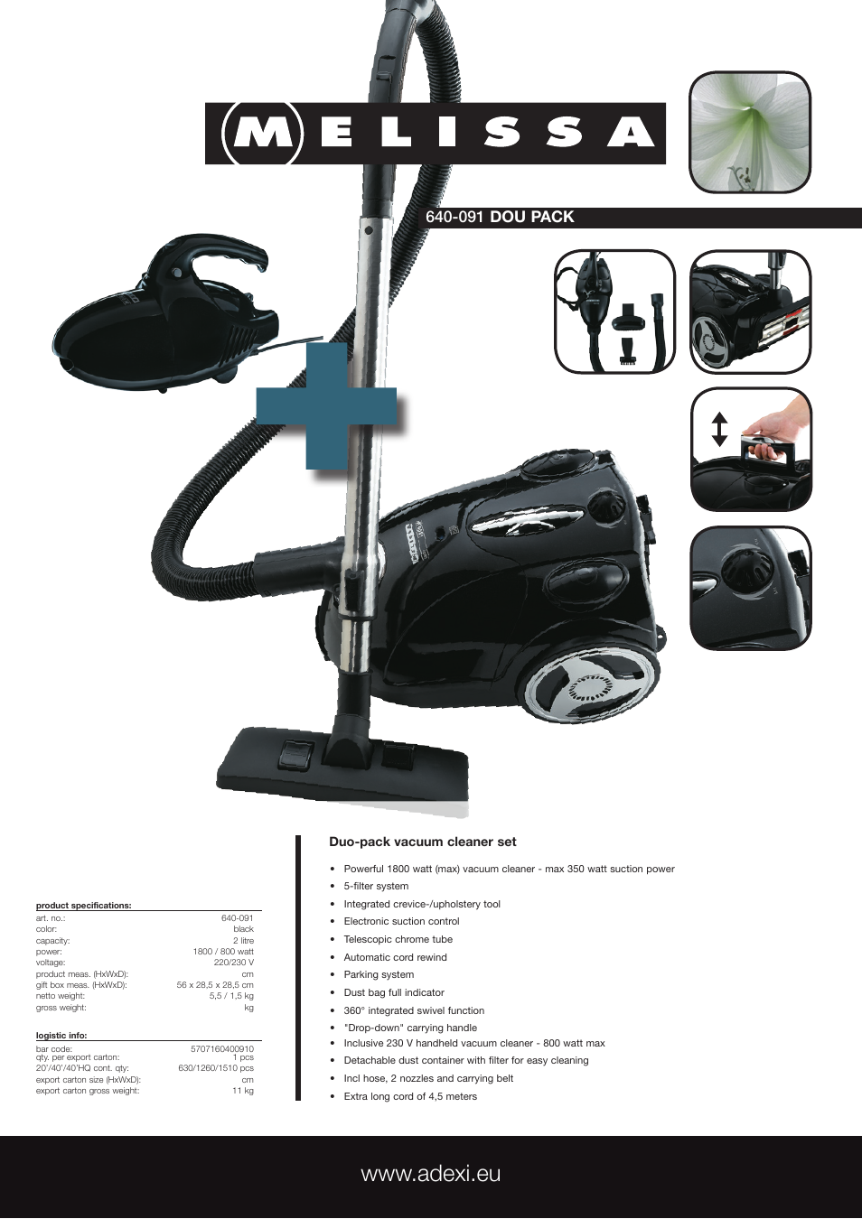 Melissa 640-091 User Manual | 1 page