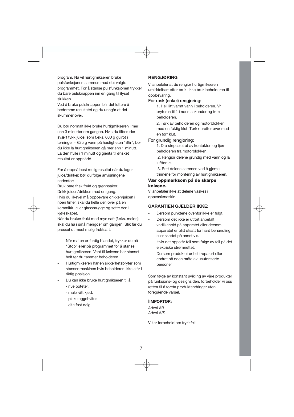 Melissa Black Series 246-008 User Manual | Page 7 / 19