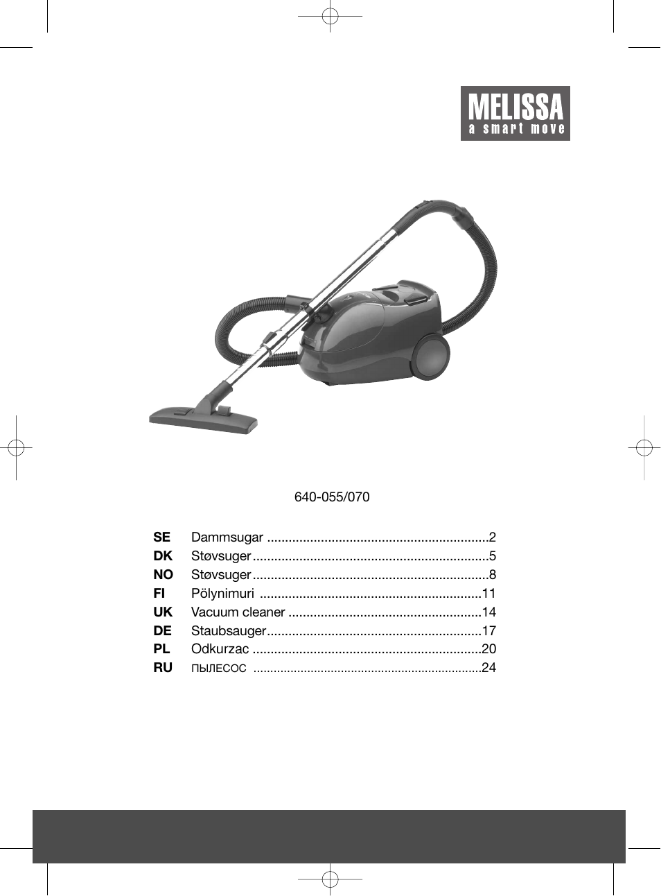 Melissa 640-070 User Manual | 27 pages