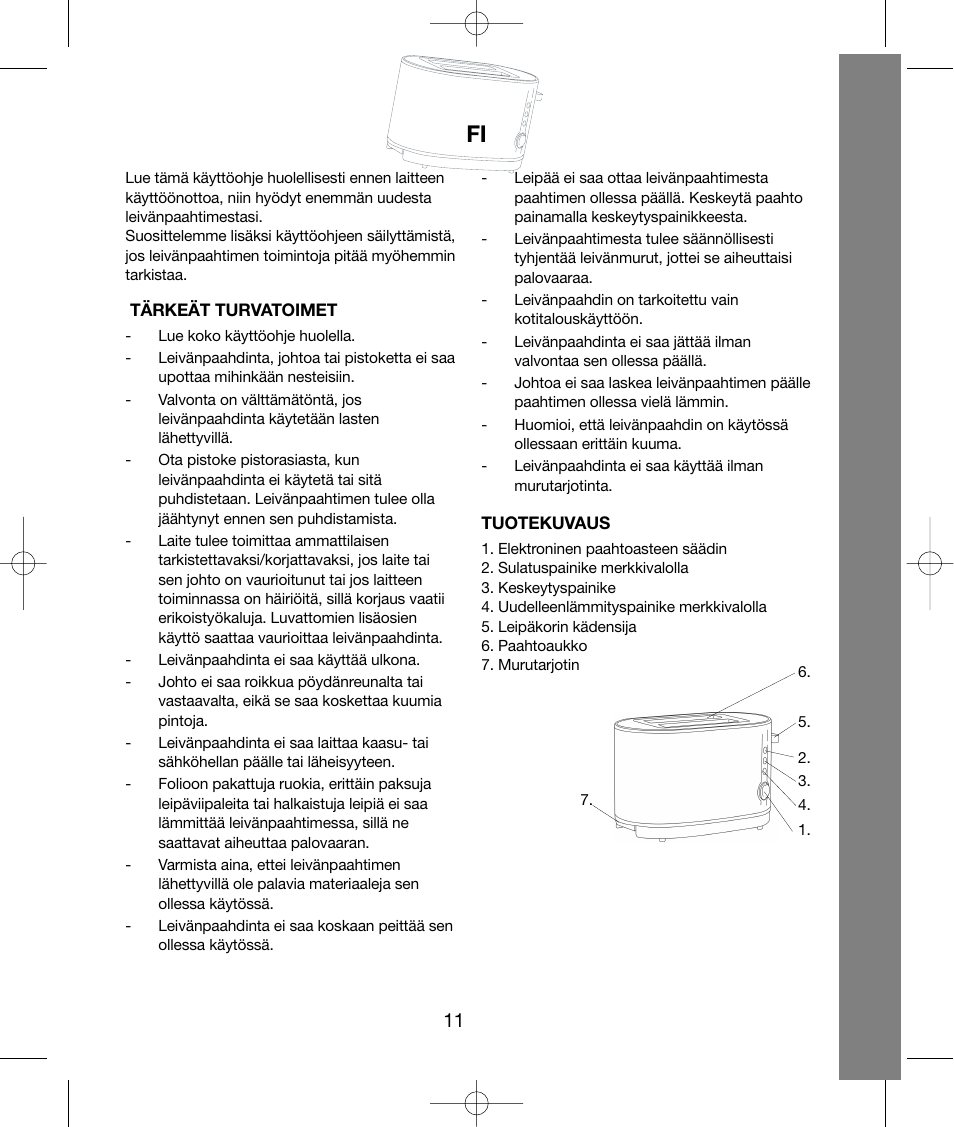 Melissa 243-020 & 021 User Manual | Page 11 / 26