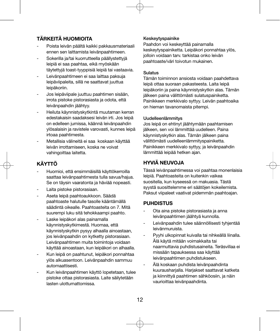 Melissa 243-020 & 021 User Manual | Page 12 / 26