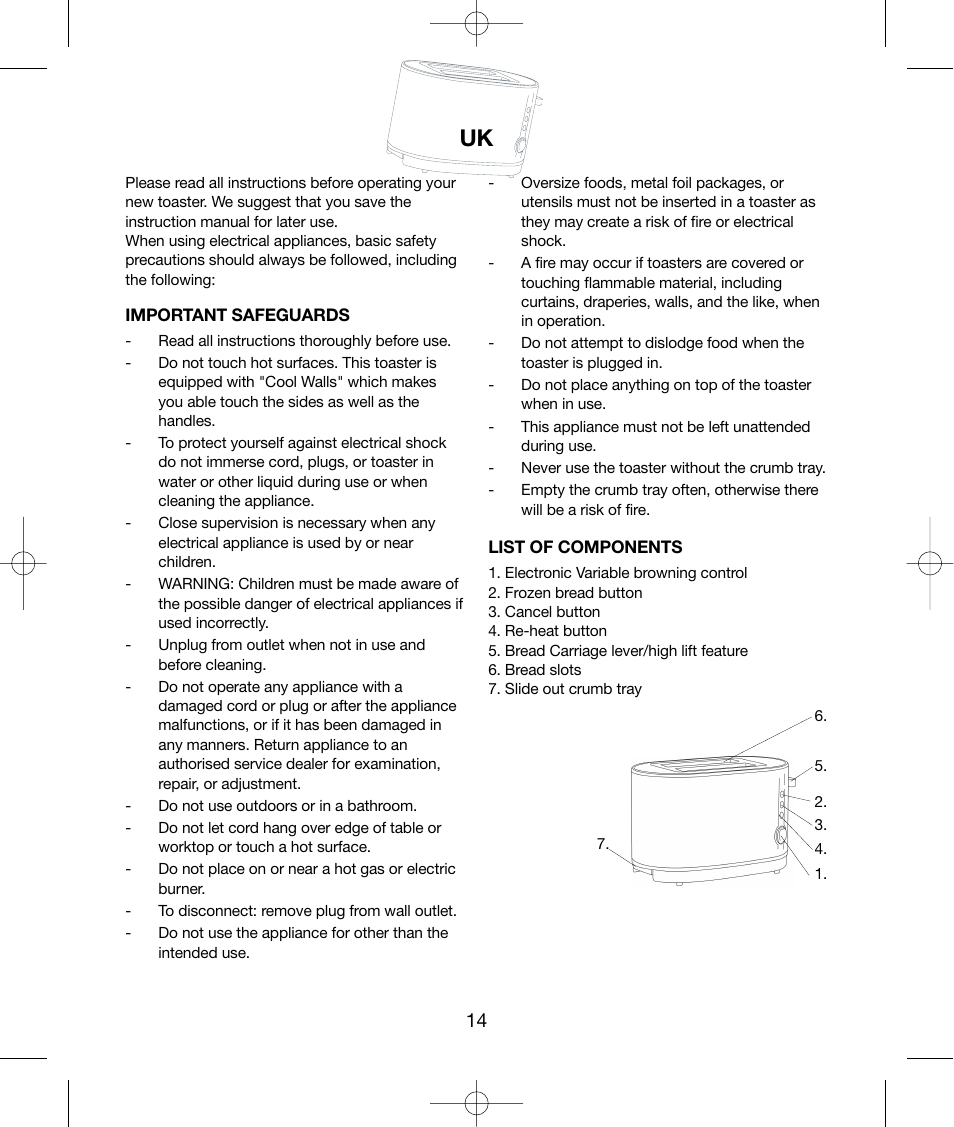 Melissa 243-020 & 021 User Manual | Page 14 / 26