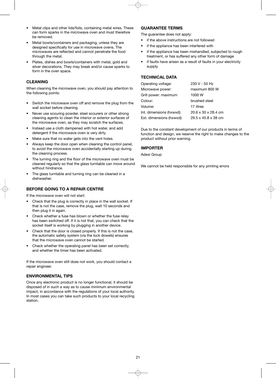 Melissa 753-087 User Manual | Page 21 / 31