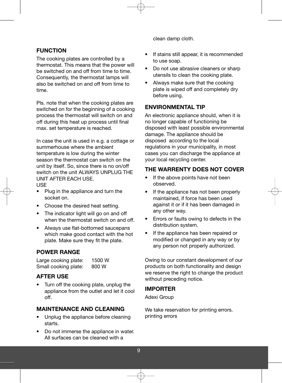Melissa 650-004 User Manual | Page 9 / 20