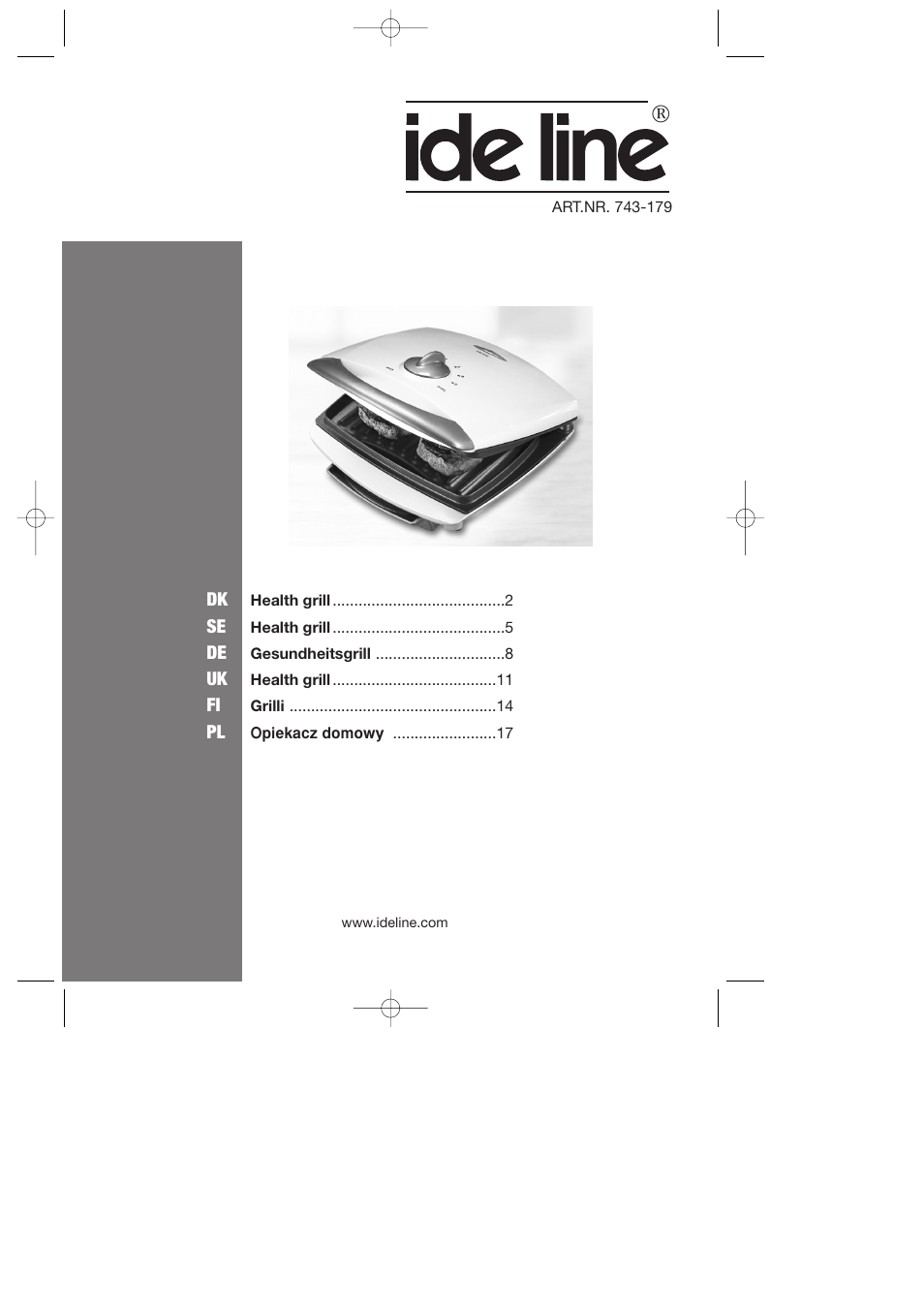 Melissa Health Grill 743-179 User Manual | 19 pages