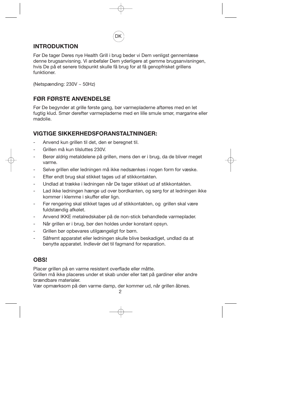 Melissa Health Grill 743-179 User Manual | Page 2 / 19