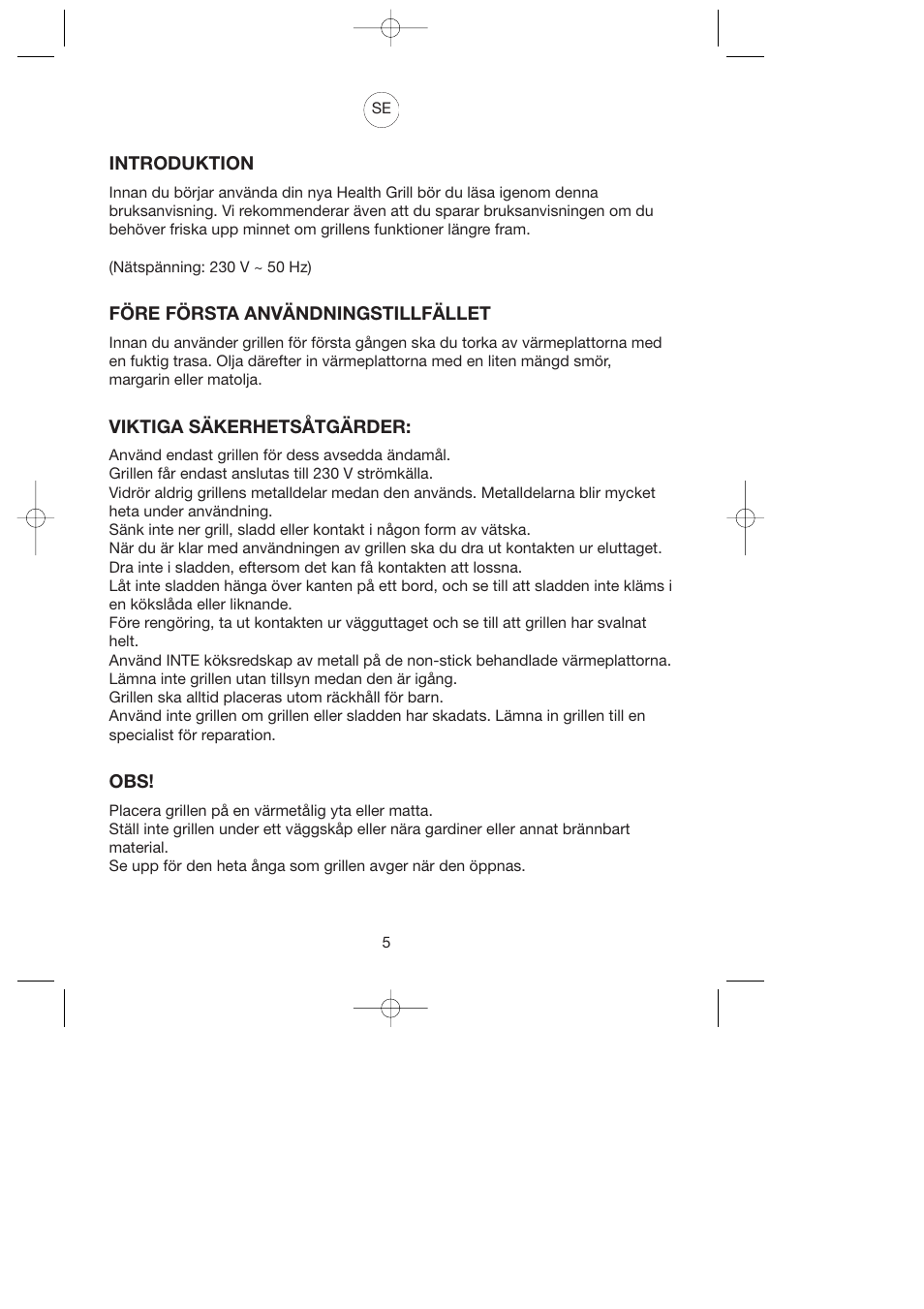 Melissa Health Grill 743-179 User Manual | Page 5 / 19