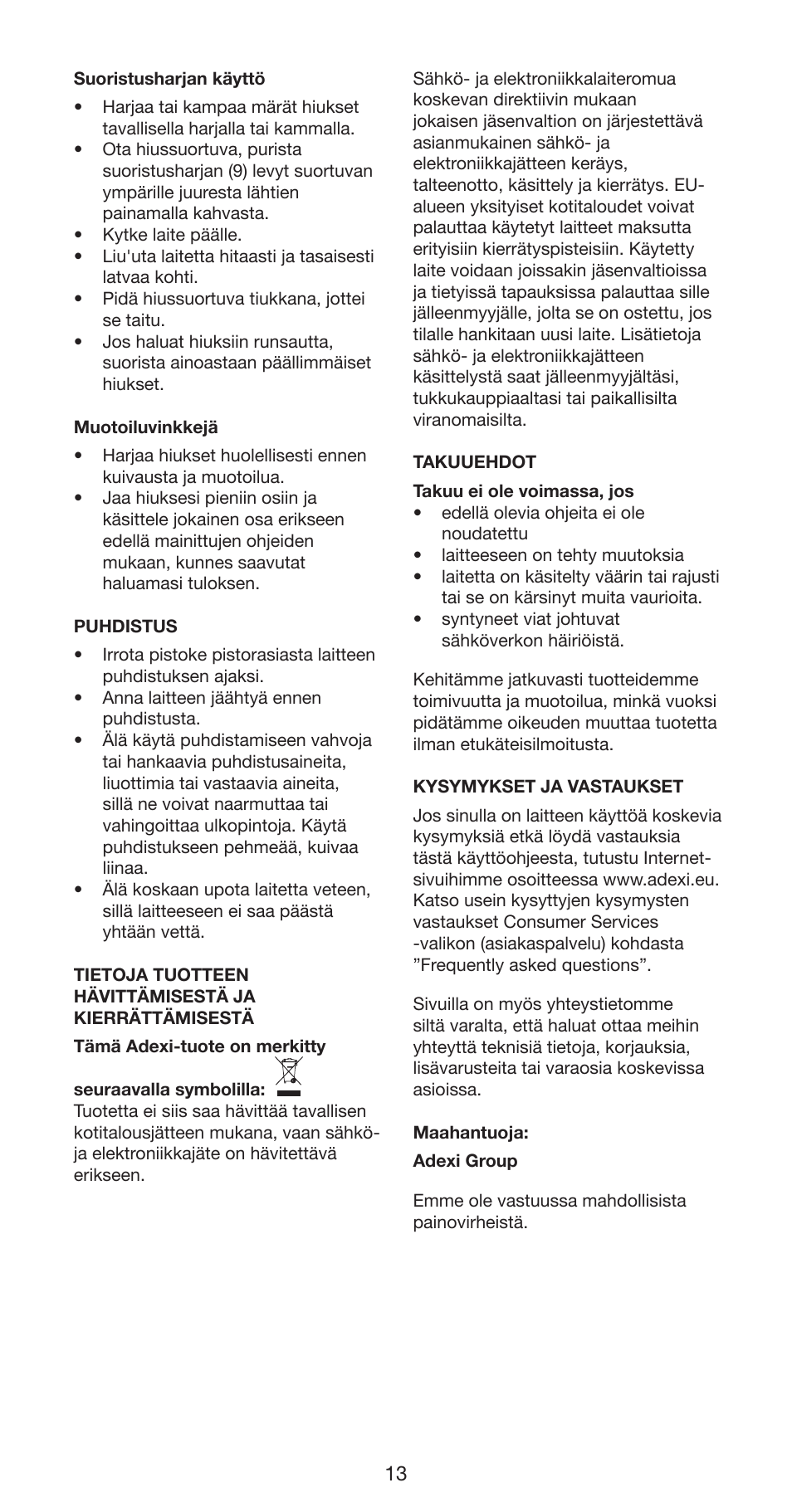 Melissa Hot Air Curler 235-010 User Manual | Page 13 / 24