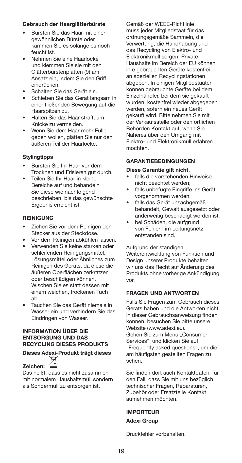 Melissa Hot Air Curler 235-010 User Manual | Page 19 / 24