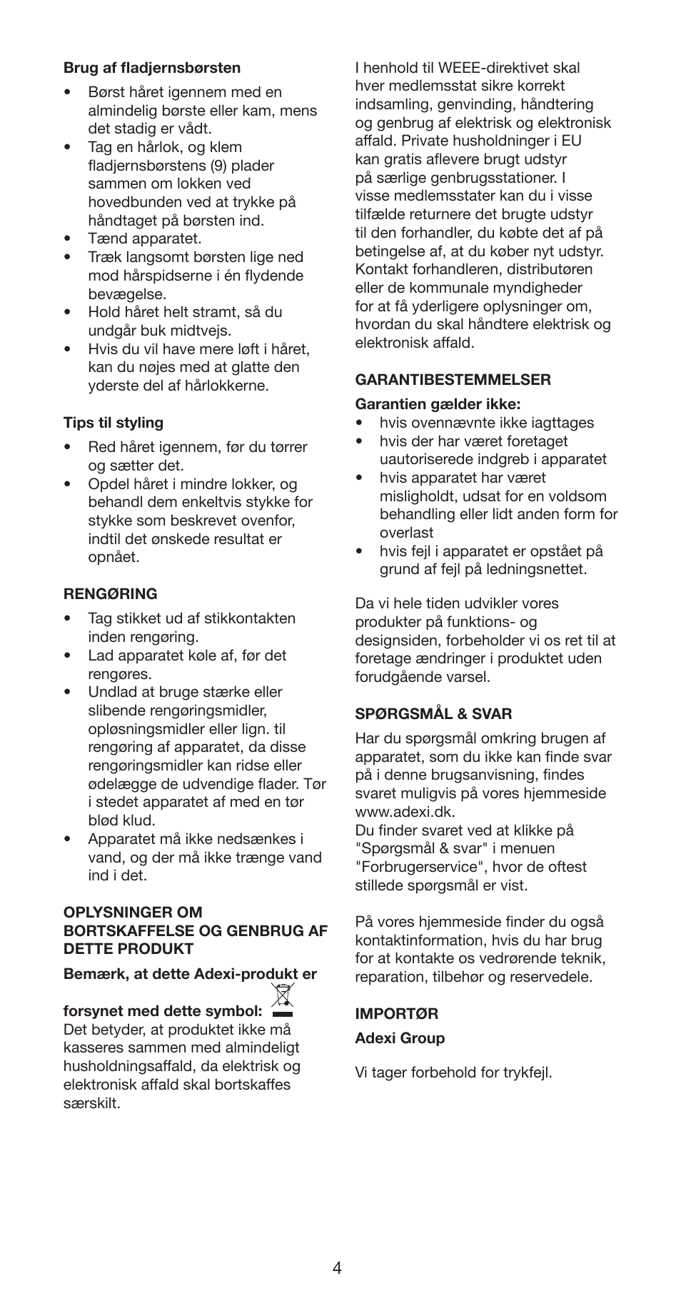 Melissa Hot Air Curler 235-010 User Manual | Page 4 / 24