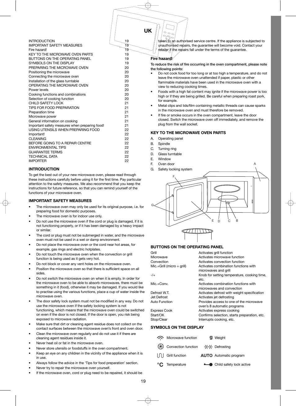 Uk °c | Melissa Steel Series 253-003 User Manual | Page 19 / 38