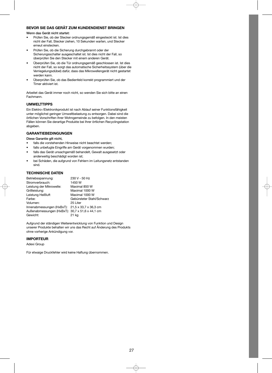 Melissa Steel Series 253-003 User Manual | Page 27 / 38