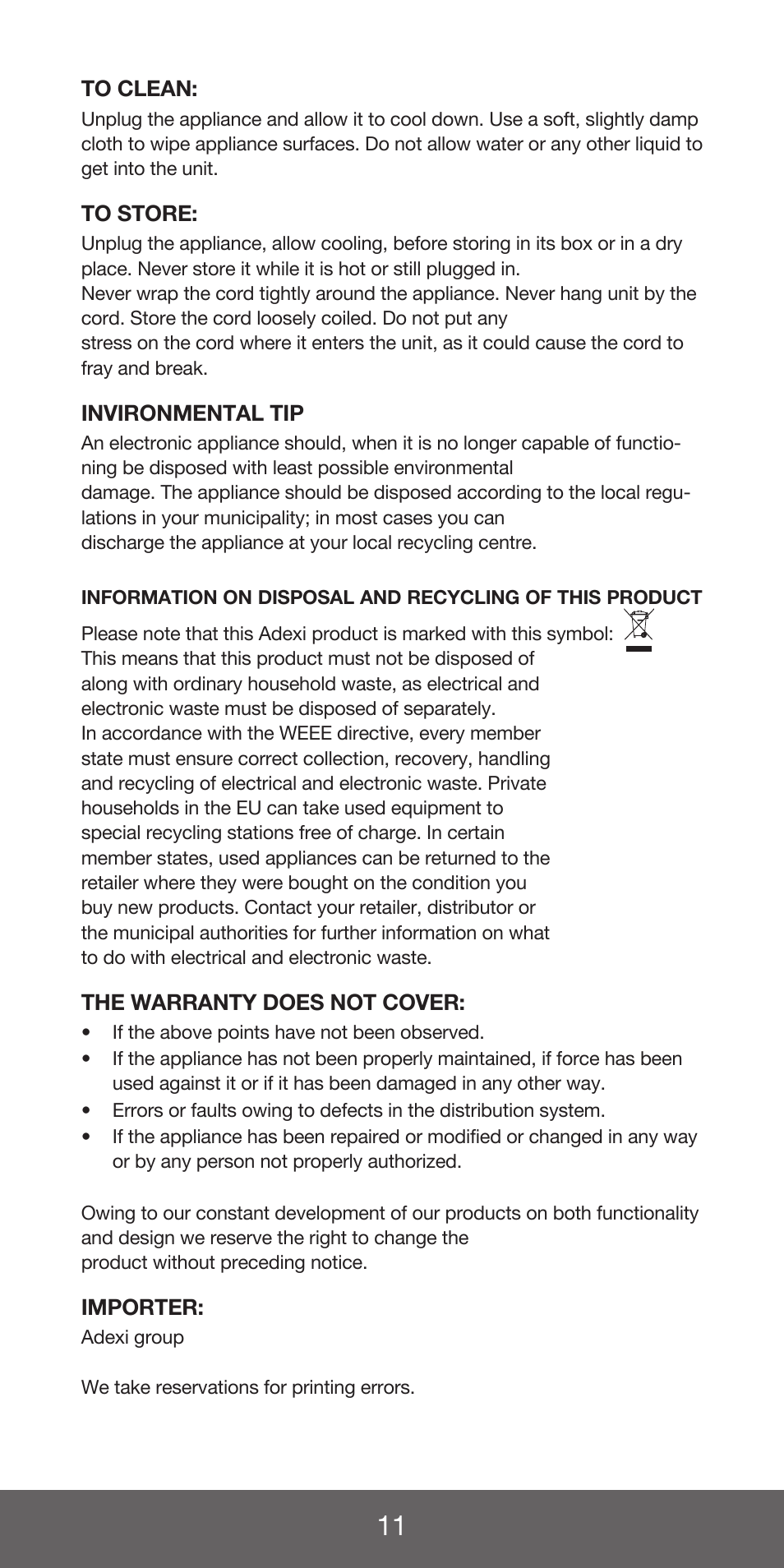 Melissa 635-074 User Manual | Page 11 / 20