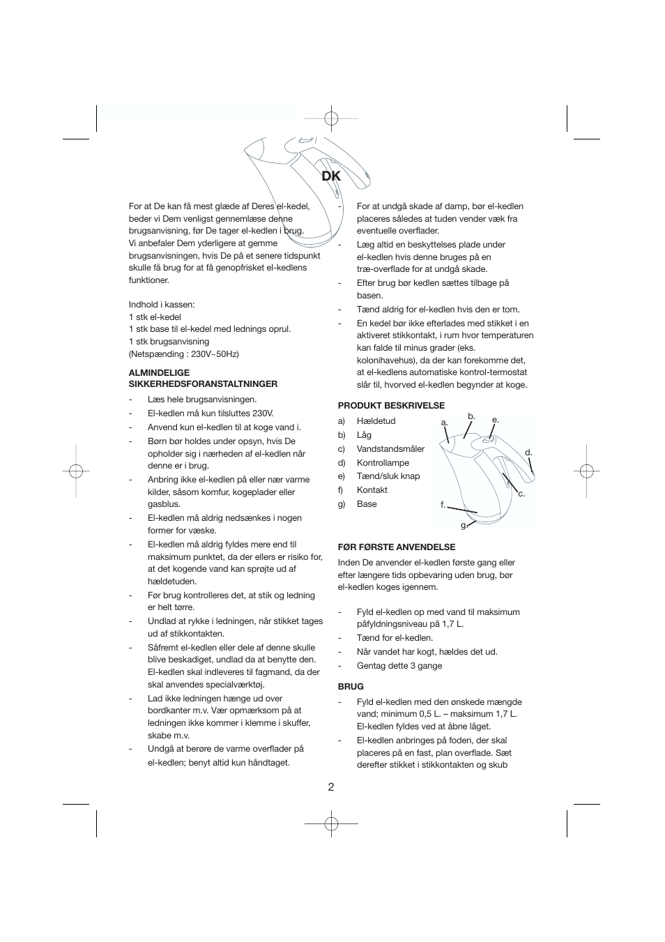 Melissa Cordless Jug Kettle 245-023 User Manual | Page 2 / 22