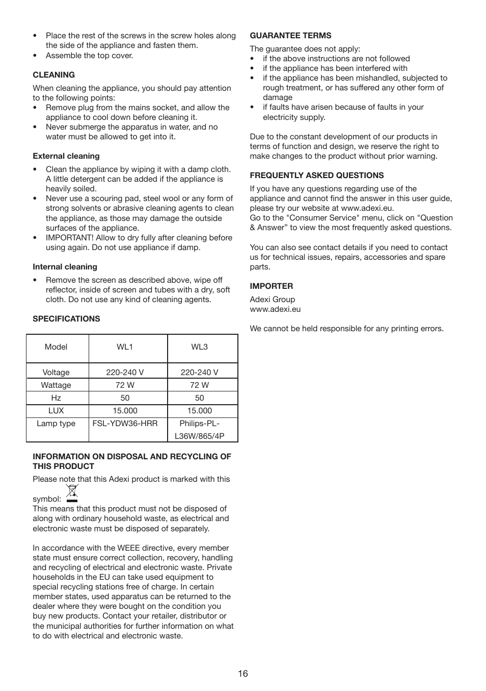 Melissa 637-005 User Manual | Page 16 / 25