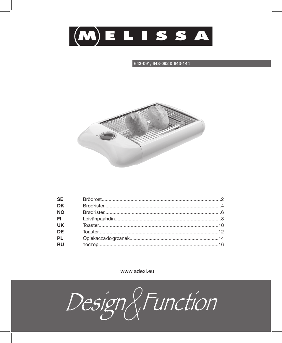 Melissa 643-091 User Manual | 21 pages